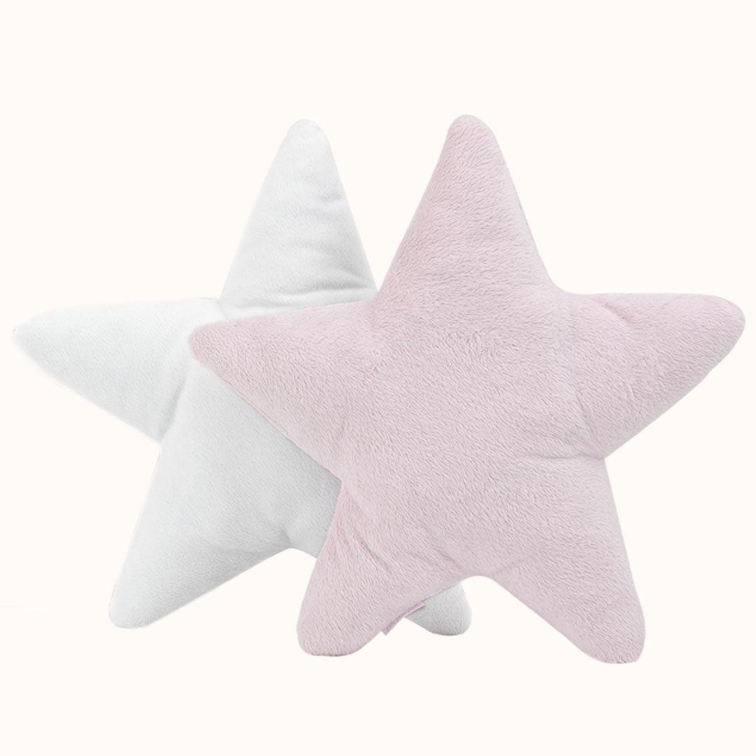 Almofadas Decorativas Estrela Rosa e Branco - Pim-Pam-Pum Baby