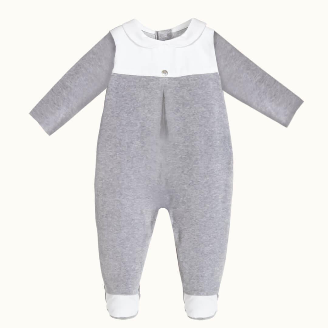 Babygrow e Gorro Mesclado Cinza - Pim-Pam-Pum Baby