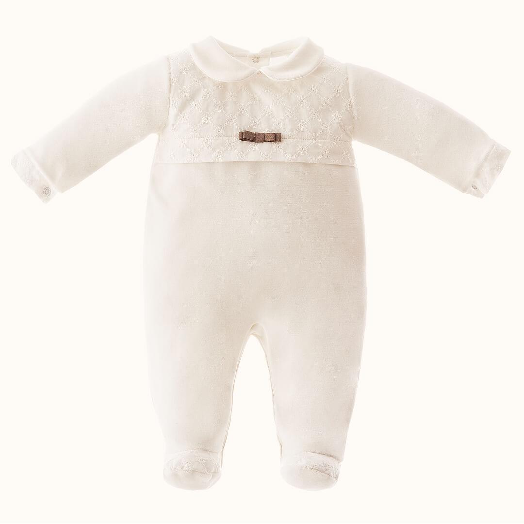 Babygrow e Gorro Romantic 2 Bege - Pim-Pam-Pum Baby