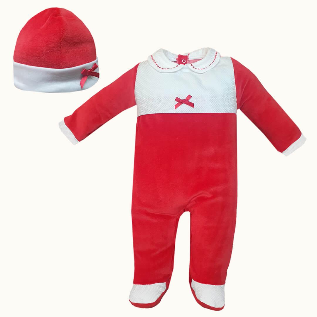 Babygrow e Gorro Romantic Natal Menina - Pim-Pam-Pum Baby