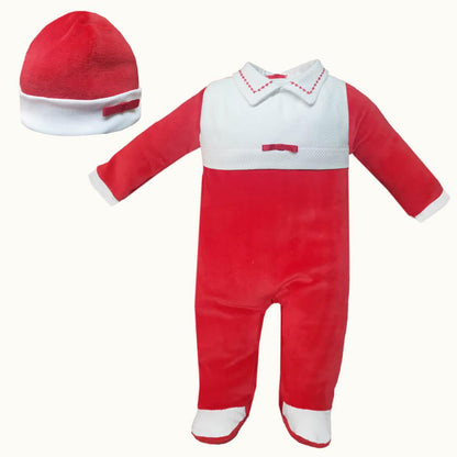 Babygrow + Gorro Romantic Natal Menina - Pim-Pam-Pum Baby