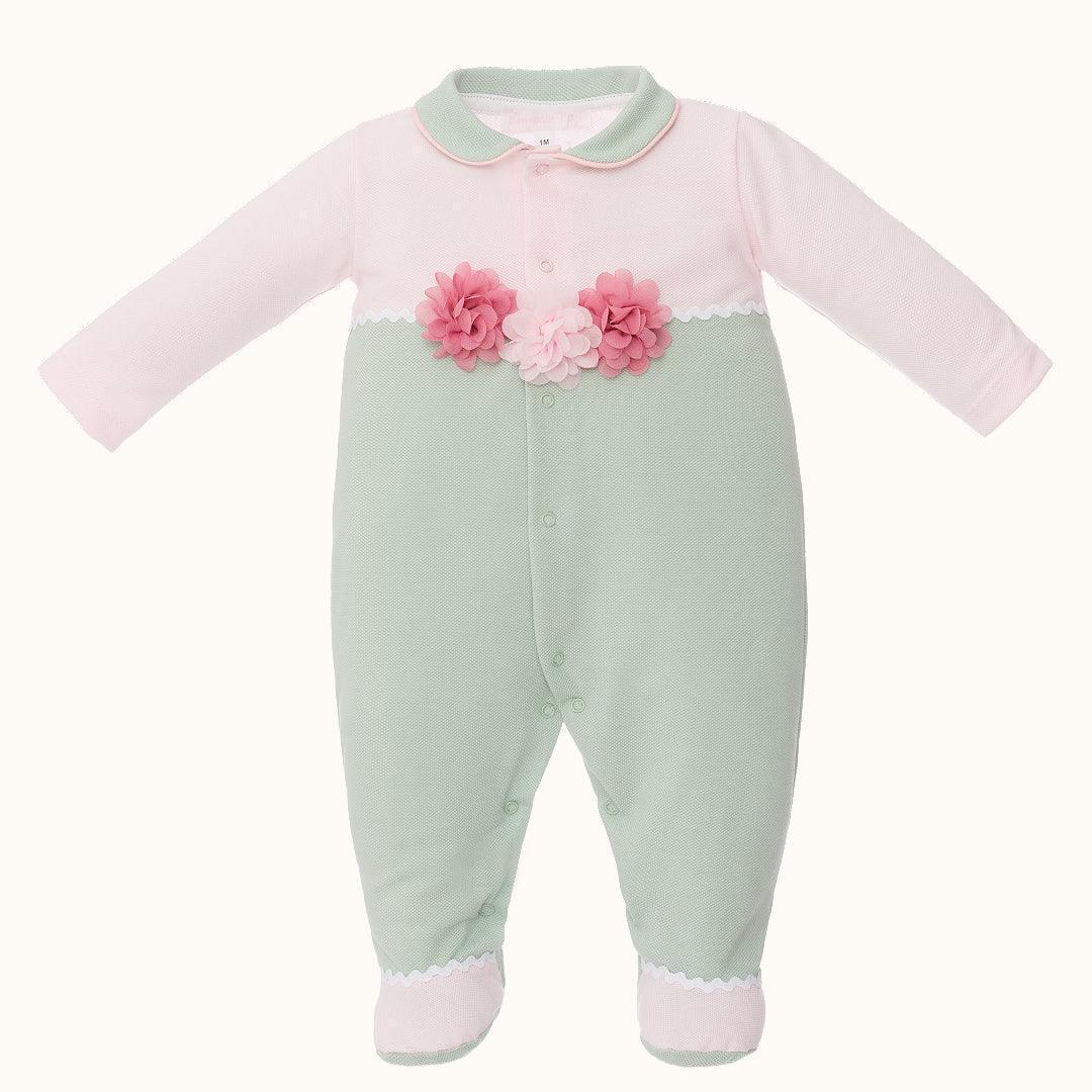 Babygrow Jardim Rosa/Verde - Pim-Pam-Pum Baby