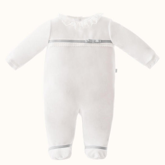 Babygrow Romantic 1 Branco/Rosa - Pim-Pam-Pum Baby