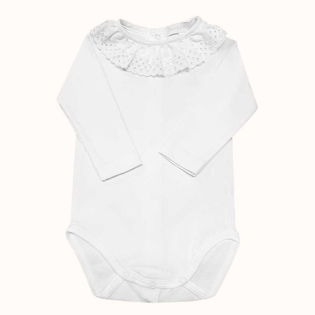 Body de Gola Bonny Branco Inverno - Pim-Pam-Pum Baby