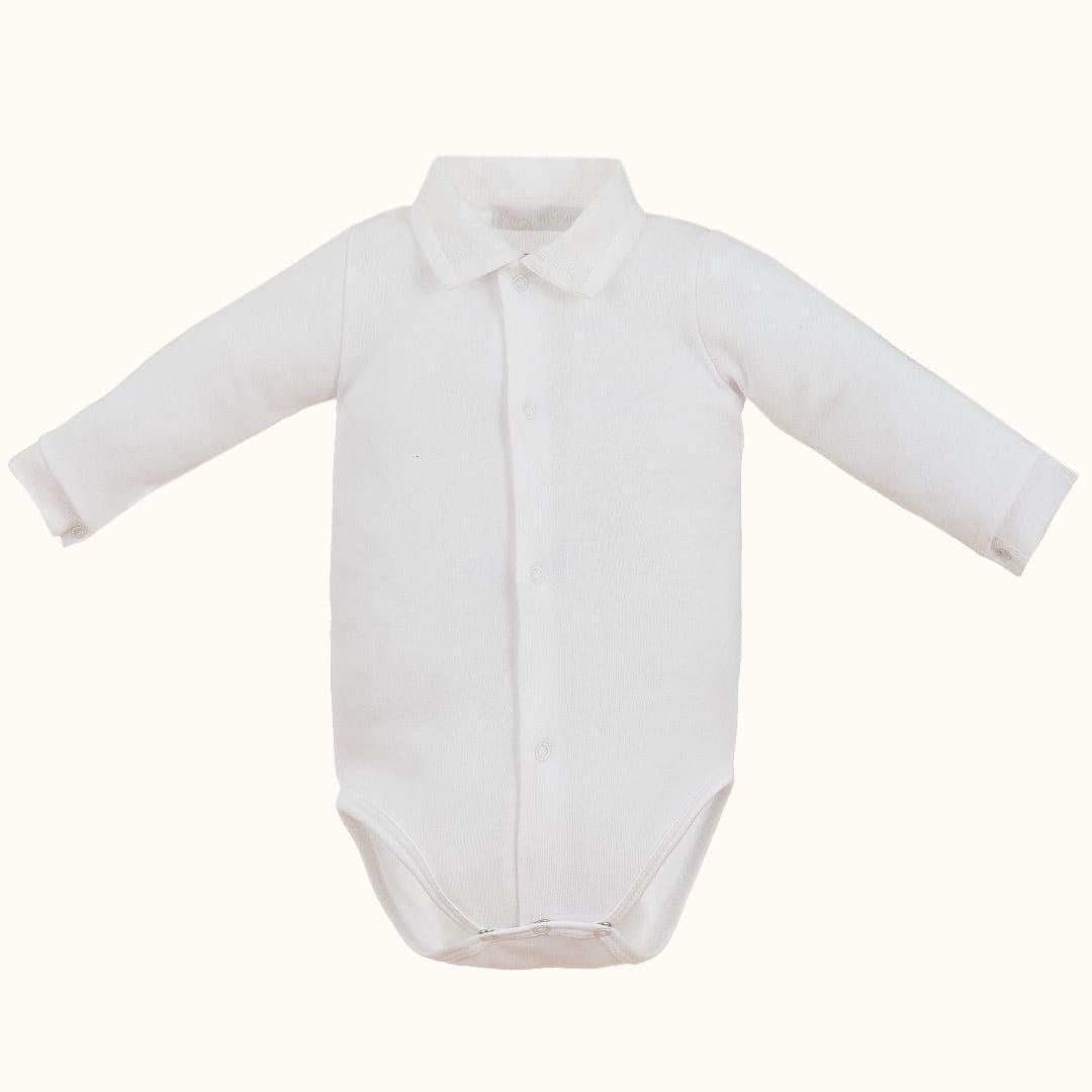 Body de Gola Country Branco Inverno - Pim-Pam-Pum Baby