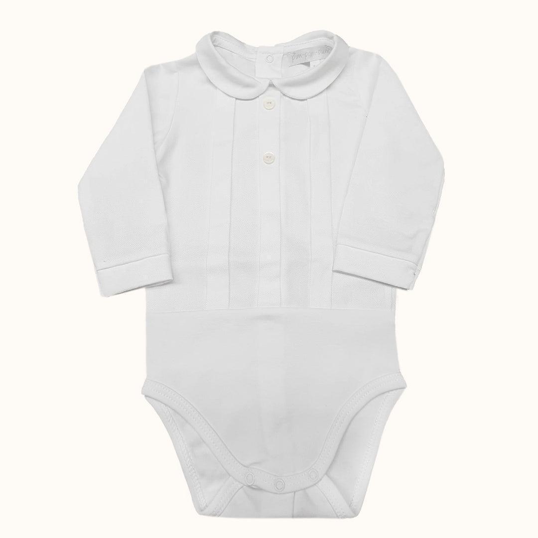 Body de Gola Vaiela Vintage Branco - Pim-Pam-Pum Baby