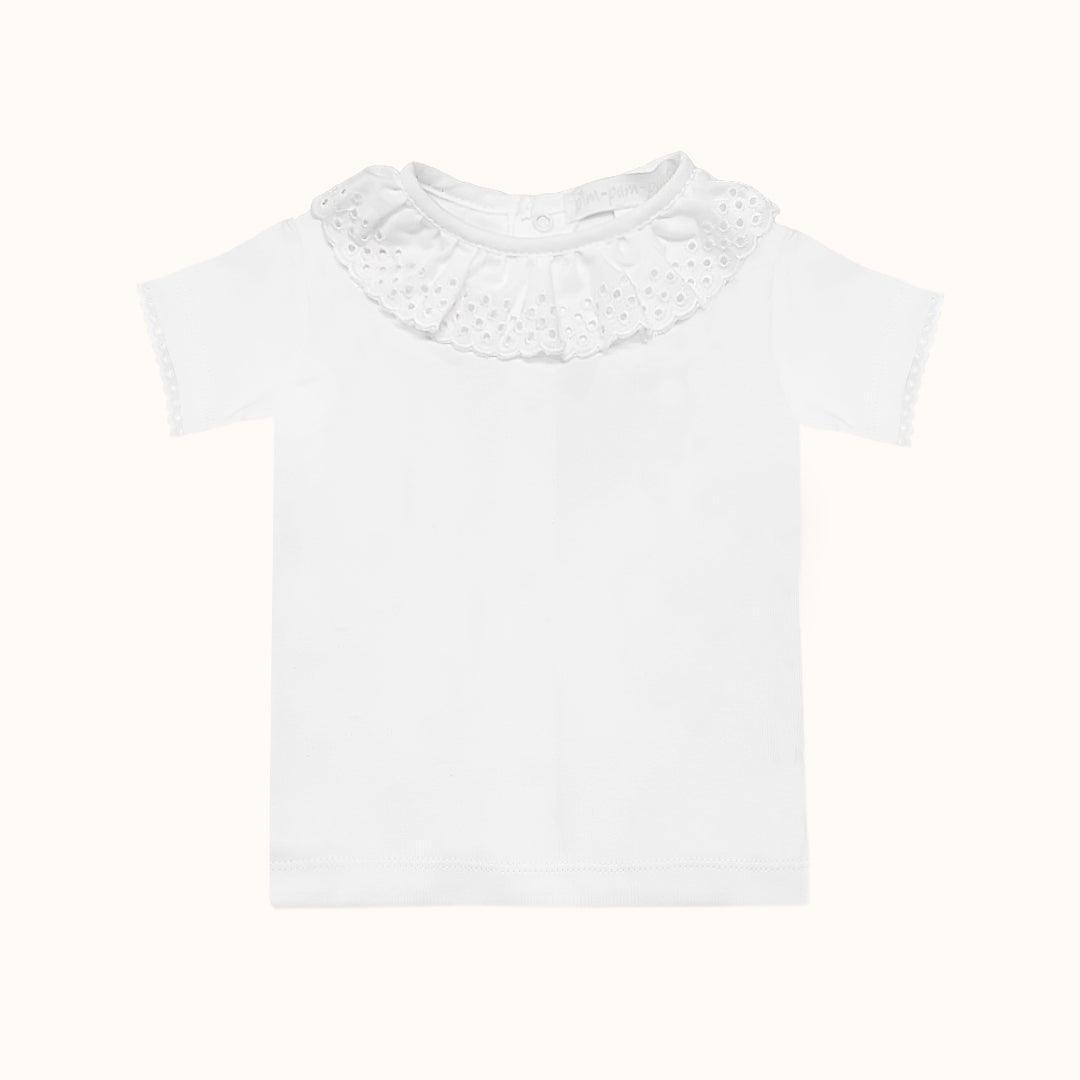 Camisola de Gola Bonny Branco Verão - Pim-Pam-Pum Baby