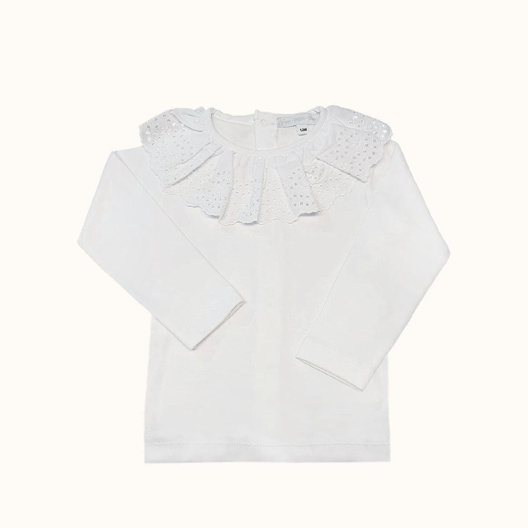 Camisola de Gola Party Branco Inverno - Pim-Pam-Pum Baby