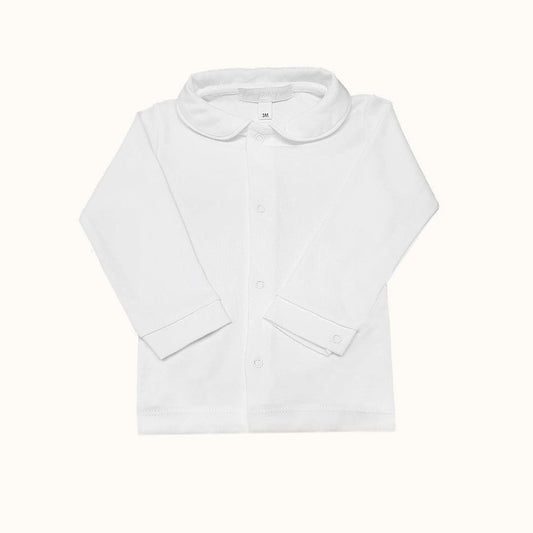 Camisola de Gola Redonda Básico Branco Inverno - Pim-Pam-Pum Baby