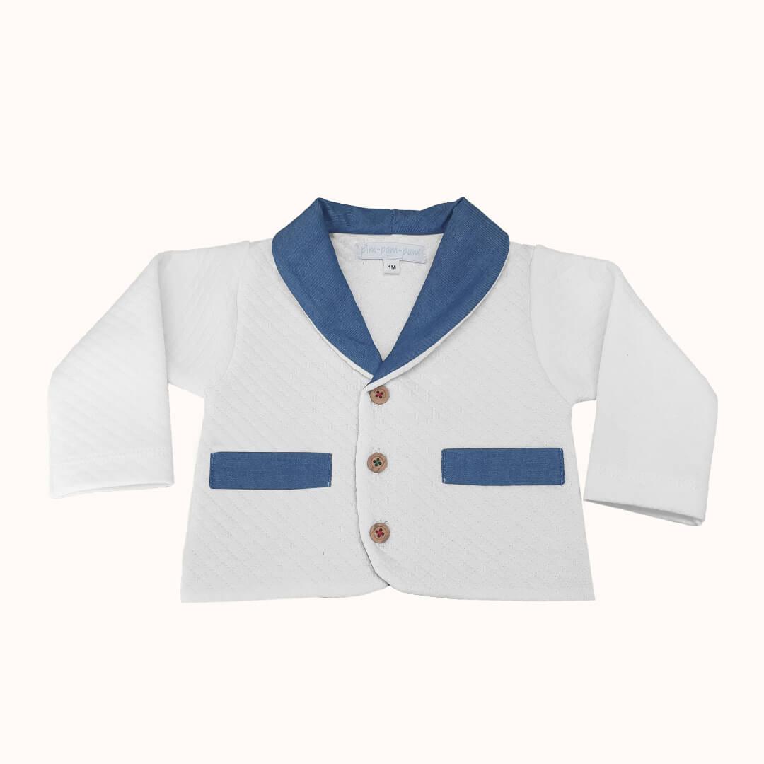 Casaco Denim Branco/Azul - Pim-Pam-Pum Baby