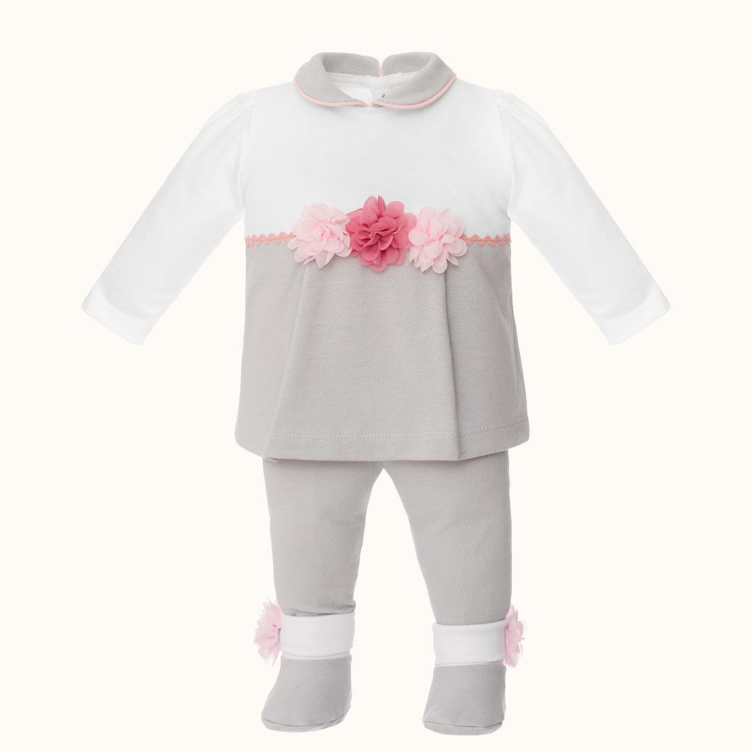 Conjunto Fatinho Jardim Branco/Cinza - Pim-Pam-Pum Baby