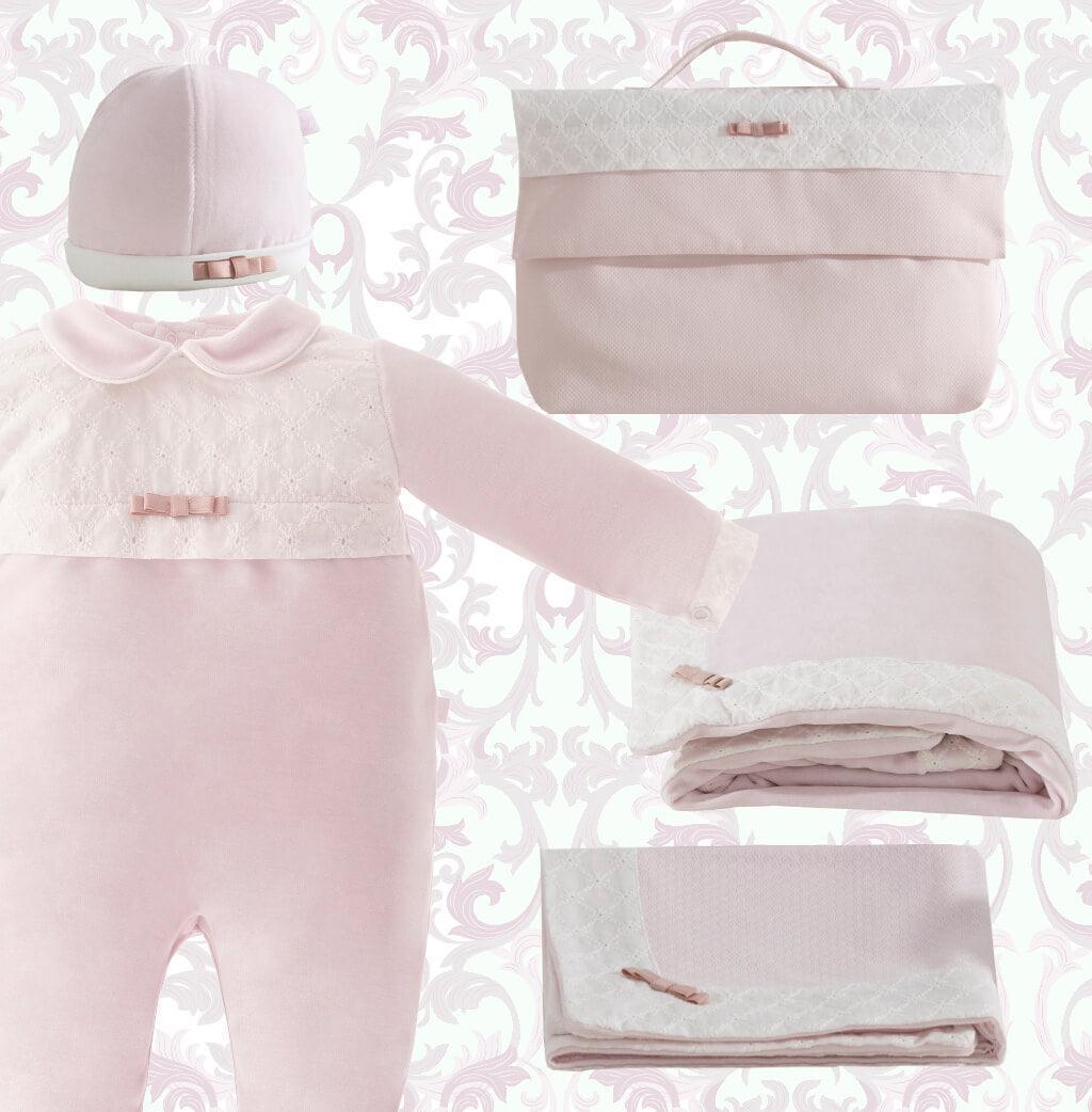 Conjunto Primeira Roupa Romantic 2 Rosa - Pim-Pam-Pum Baby