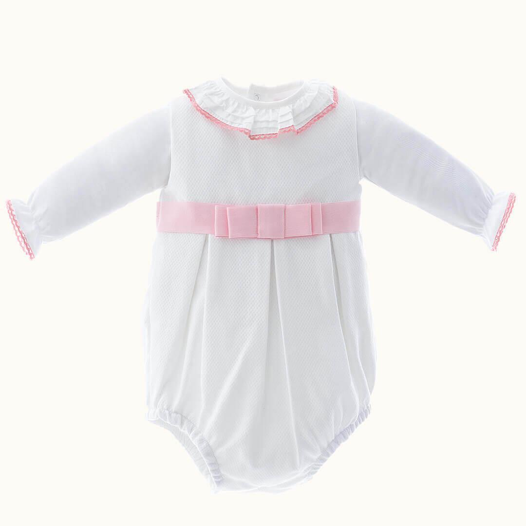 Fofo e Body Romantic Branco/Rosa - Pim-Pam-Pum Baby