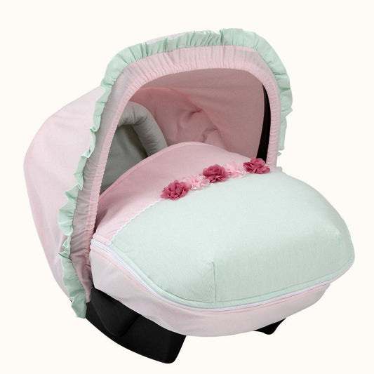 Forra Babycoque Jardim Rosa/Verde - Pim-Pam-Pum Baby