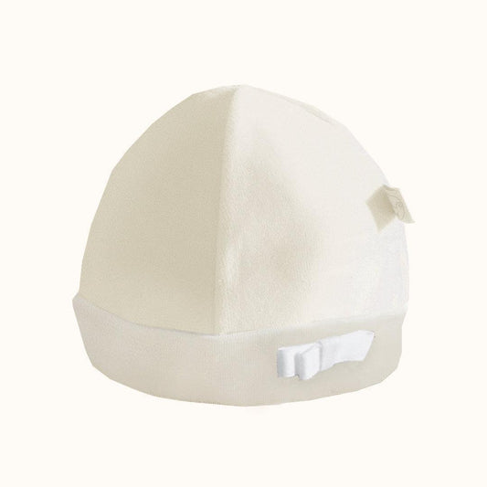 Gorro Romantic Bege/Branco - Pim-Pam-Pum Baby