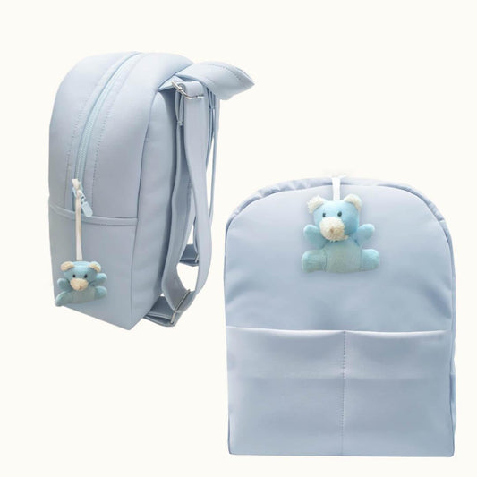 ʕ•ᴗ•ʔ Mochila Criança Polipele Azul - Pim-Pam-Pum Baby