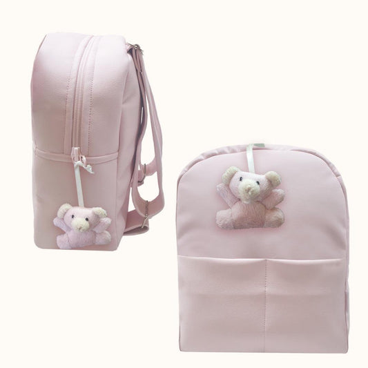 ʕ•ᴗ•ʔ Mochila Criança Polipele Rosa - Pim-Pam-Pum Baby