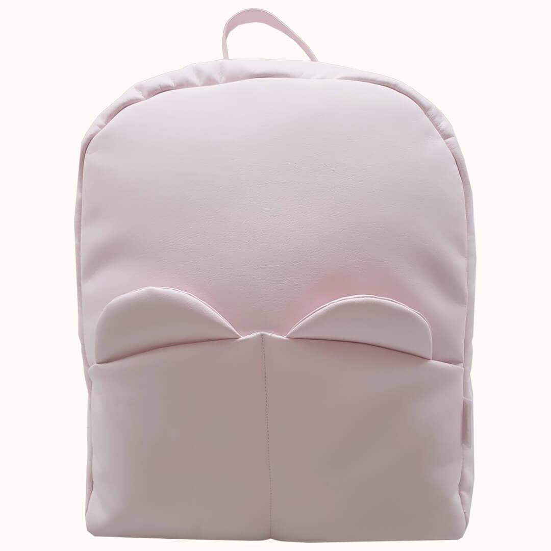 ʕ•ᴗ•ʔ Mochila Maternidade Teddy Rosa - Pim-Pam-Pum Baby