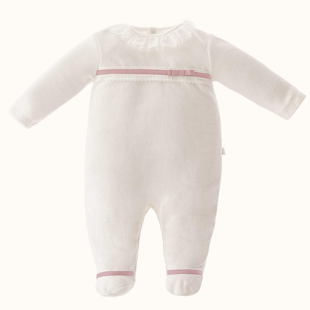 Primeira Roupa Mini Romantic 1 Bege/Rosa Velho - Pim-Pam-Pum Baby