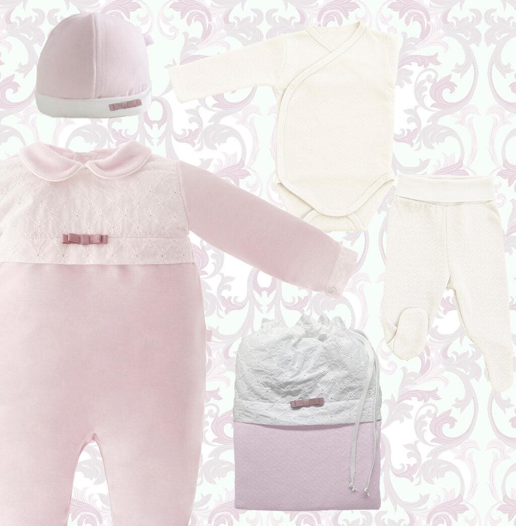 Primeira Roupa Mini Romantic 2 Rosa - Pim-Pam-Pum Baby