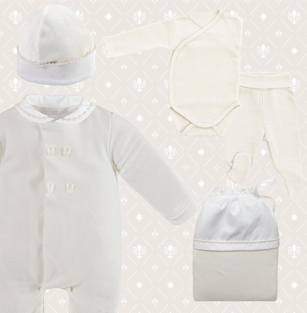 Primeira Roupa Mini Sweet Bege - Pim-Pam-Pum Baby