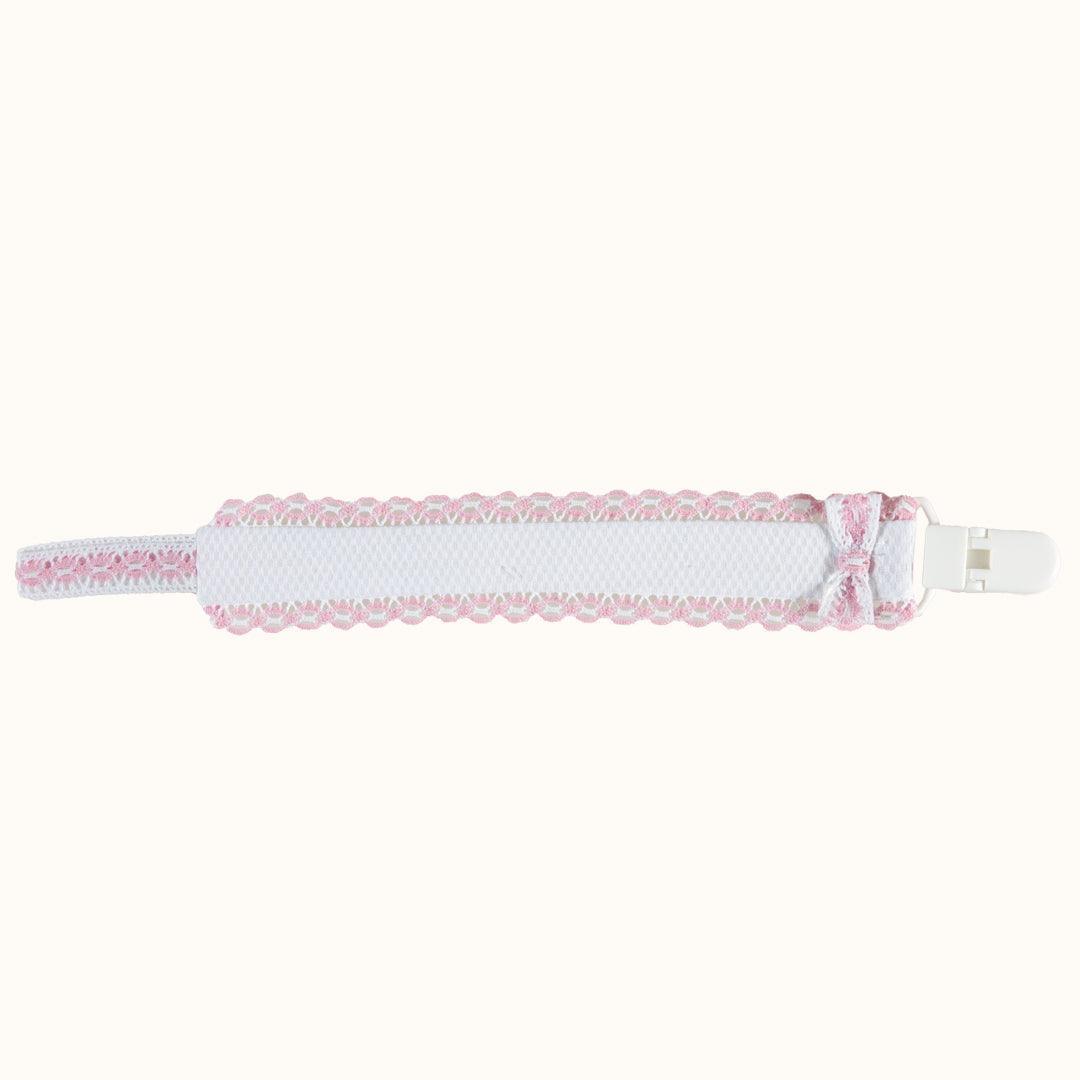 Suporte Chupetas Candy Branco/Rosa - Pim-Pam-Pum Baby