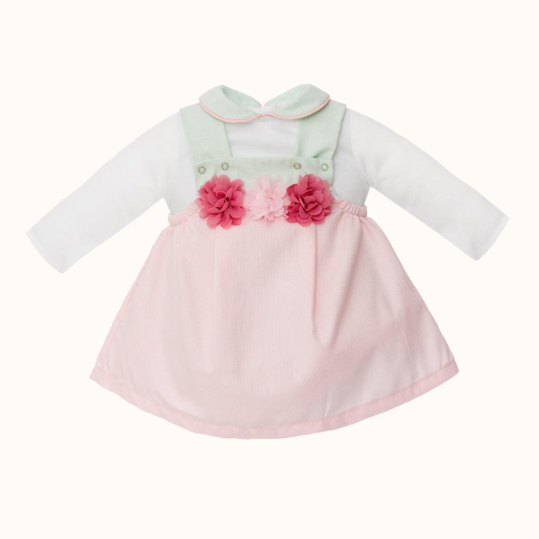 Vestido e Body/Cueca Jardim Rosa/Verde - Pim-Pam-Pum Baby