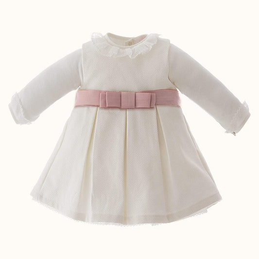 Vestido e Body/Cueca Romantic Bege Rosa Velho - Pim-Pam-Pum Baby