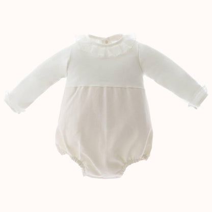 Vestido e Body/Cueca Romantic Bege Rosa Velho - Pim-Pam-Pum Baby