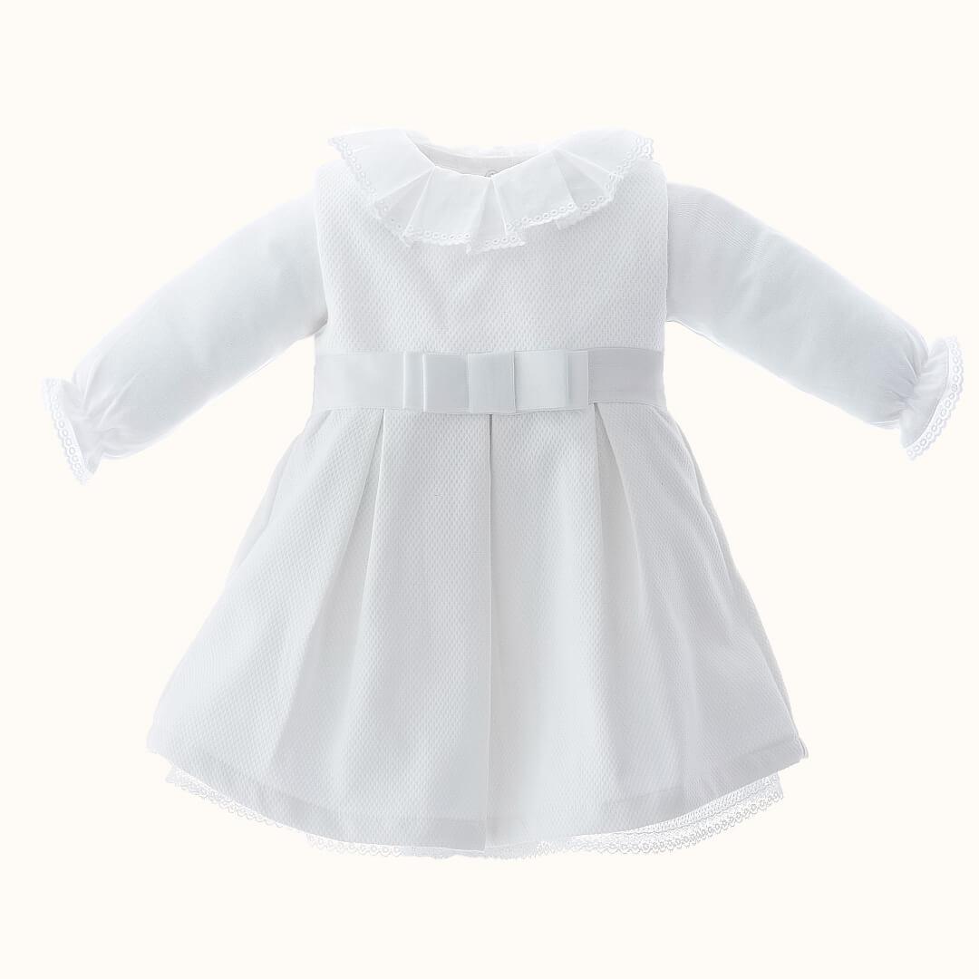 Vestido e Body/Cueca Romantic Branco - Pim-Pam-Pum Baby