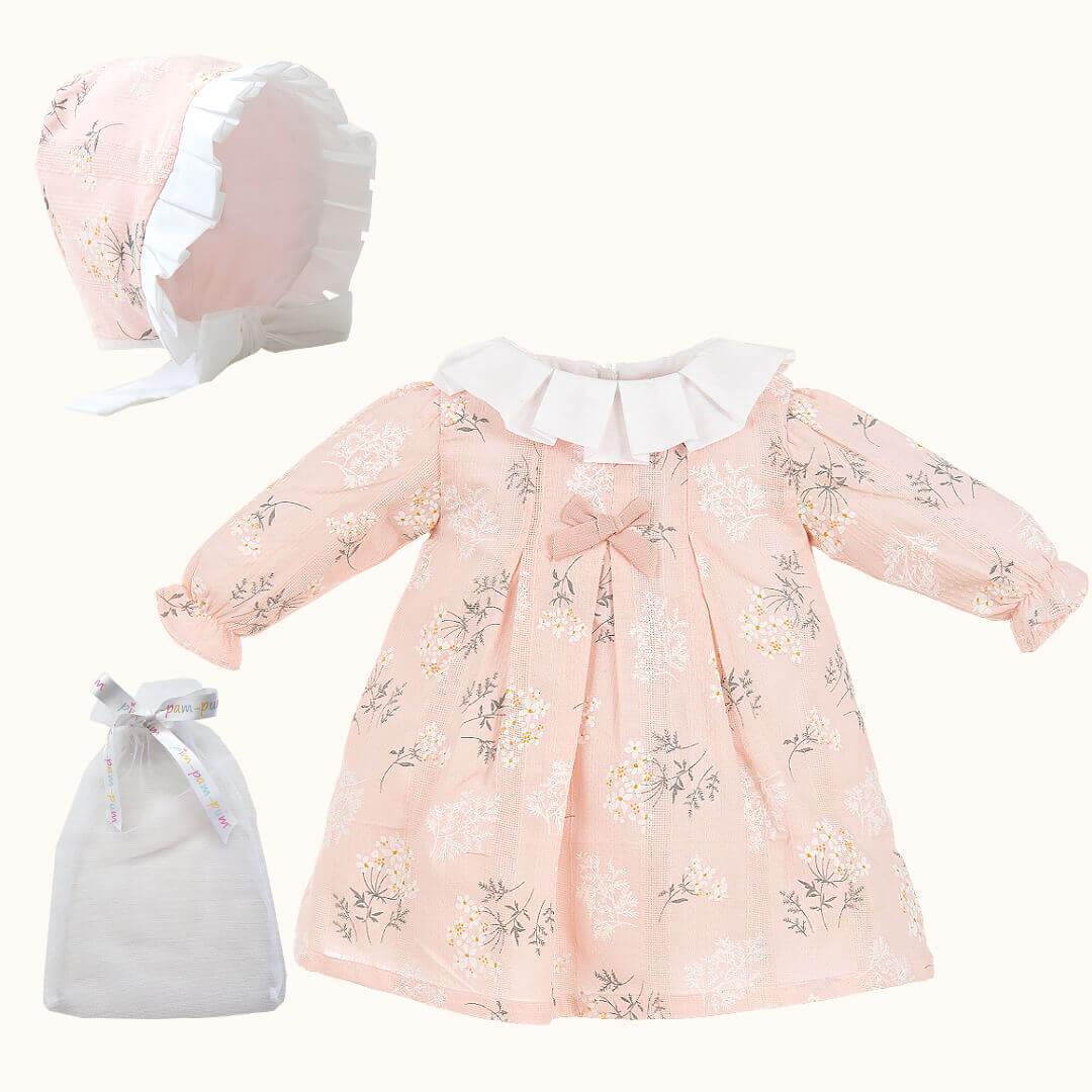 Vestido e Touca Country Coral - Pim-Pam-Pum Baby